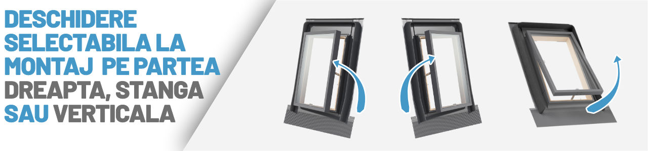 Luminator acoperis DEPOSKY LUM B400 cu deschidere selectabila la montaj luminator acoperis